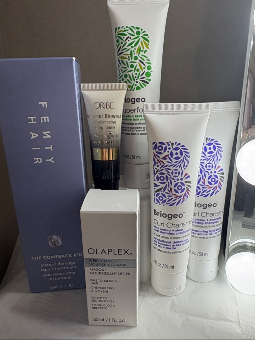 Fenty Hair Briogeo Oribe Olaplex Luxury Sephora Hair Bundle New Unused